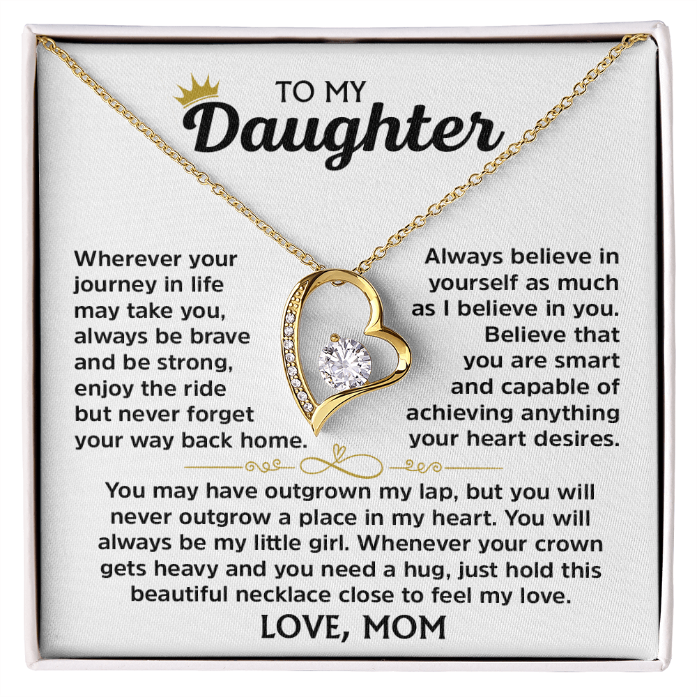 Forever Love Necklace for Daughter – Meaningful Gift from Mom, Symbol of Love, Strength & Encouragement - Whimsical Shoppe