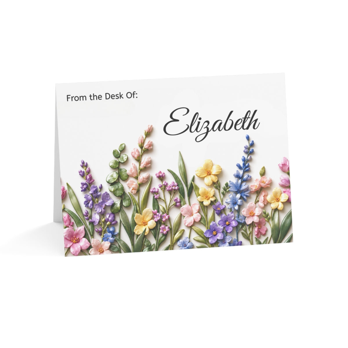 Personalized Greeting Card Custom Note Stationery Set Blank Notecard Professional Business Correspondence Monogram Thank You Message