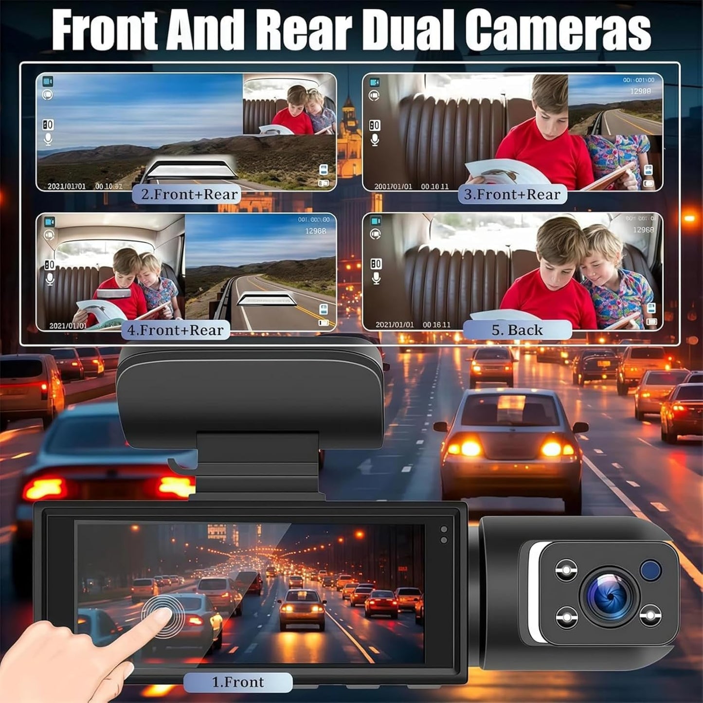 Smart Dash Cam with Night Vision