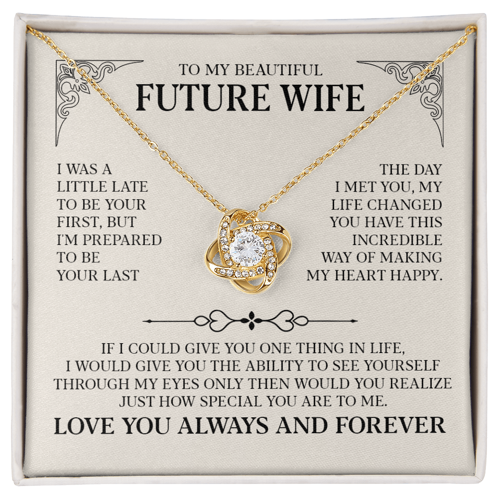 Love Knot Necklace for Future Wife – Romantic Promise & Engagement Gift, Forever Love Jewelry - Whimsical Shoppe