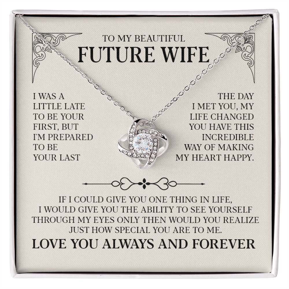 Love Knot Necklace for Future Wife – Romantic Promise & Engagement Gift, Forever Love Jewelry - Whimsical Shoppe