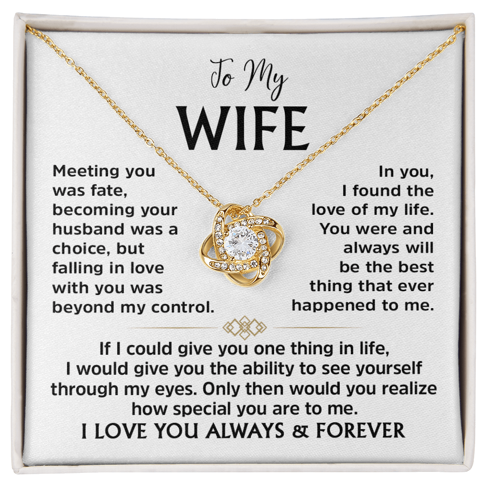 Love Knot Necklace for Wife – Romantic Anniversary, Valentine&