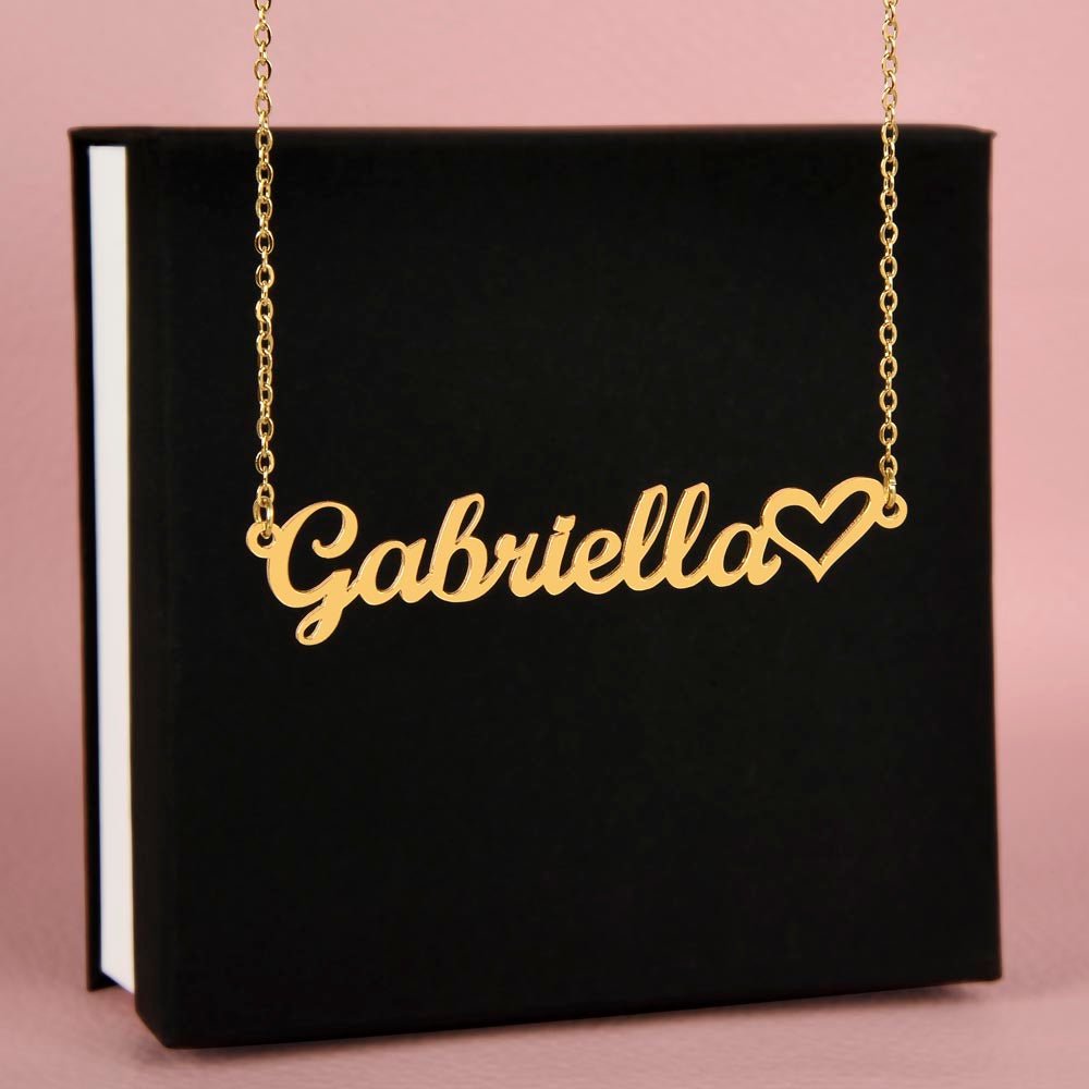 Personalized Heart Name Necklace - Whimsical Shoppe