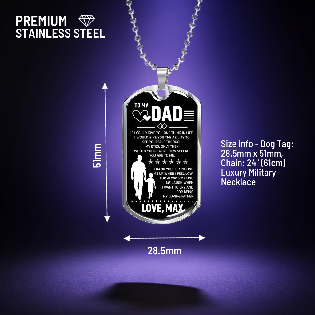 Father son keepsake necklace