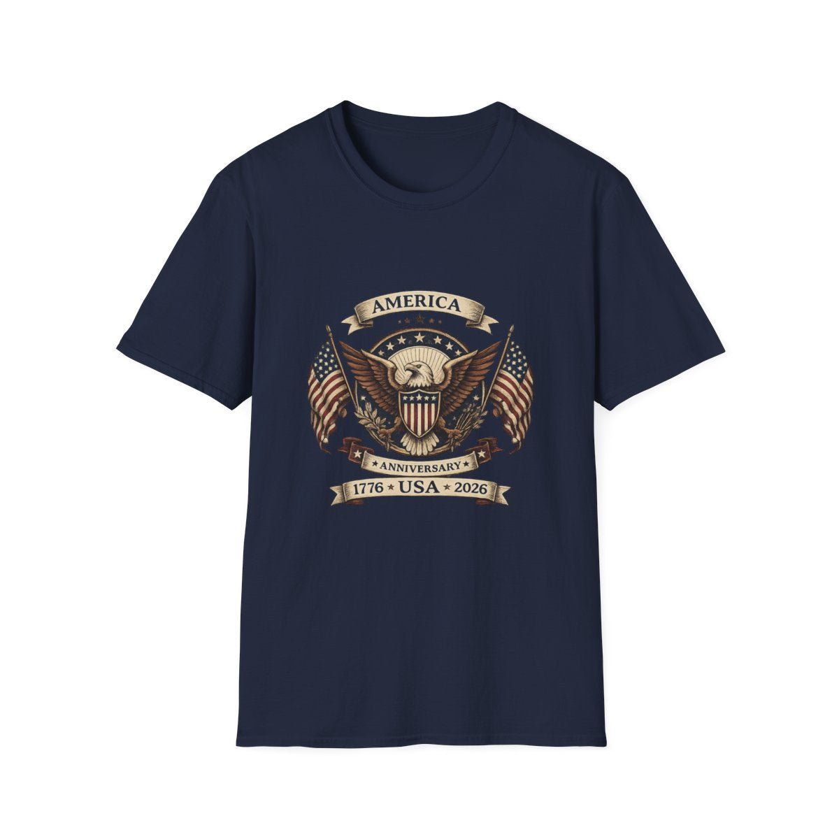 America 250th Anniversary Shirt – Patriotic Eagle Unisex Softstyle Tee