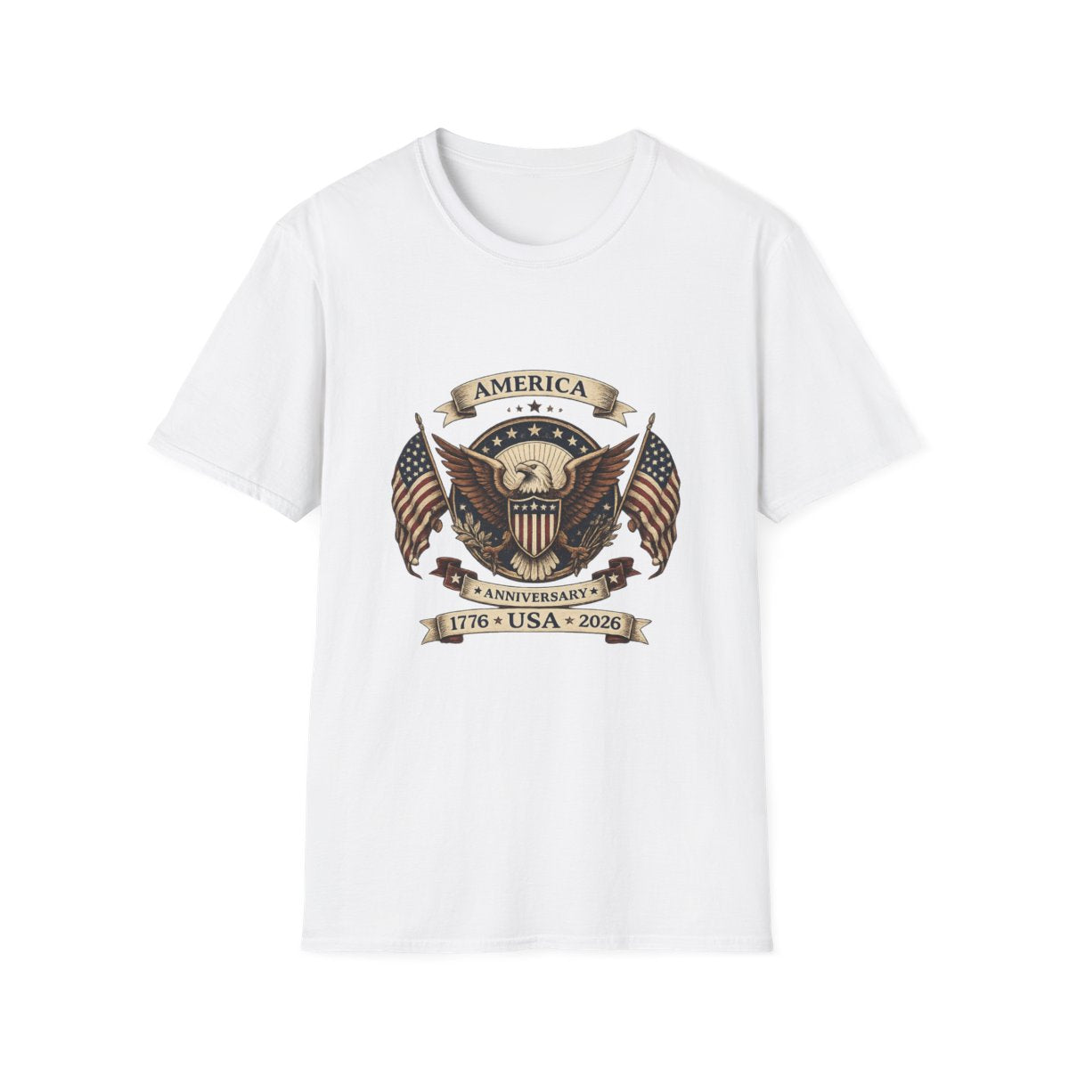 America 250th Anniversary Shirt – Patriotic Eagle Unisex Softstyle Tee