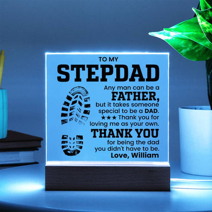Personalized To My Stepdad LED Night Light Plaque - Emotional Father&