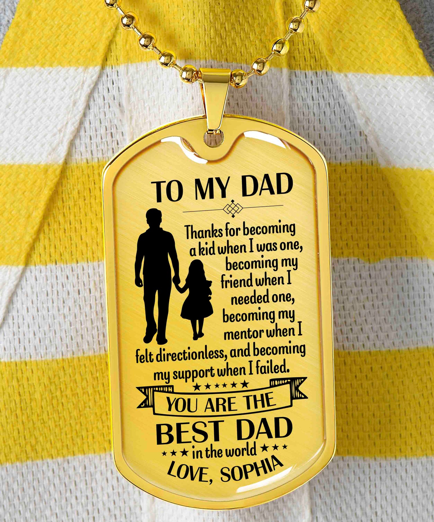 Love Sophia dad necklace gift
