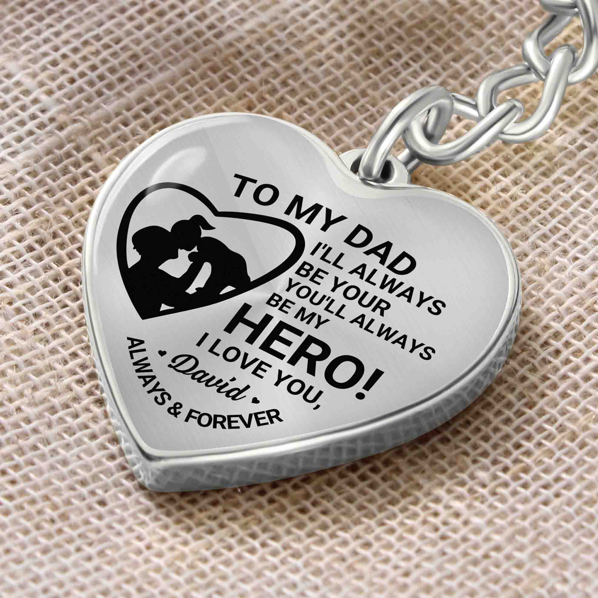 Dad appreciation keychain gift