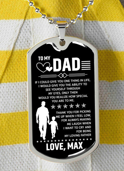 Dad necklace gift from son
