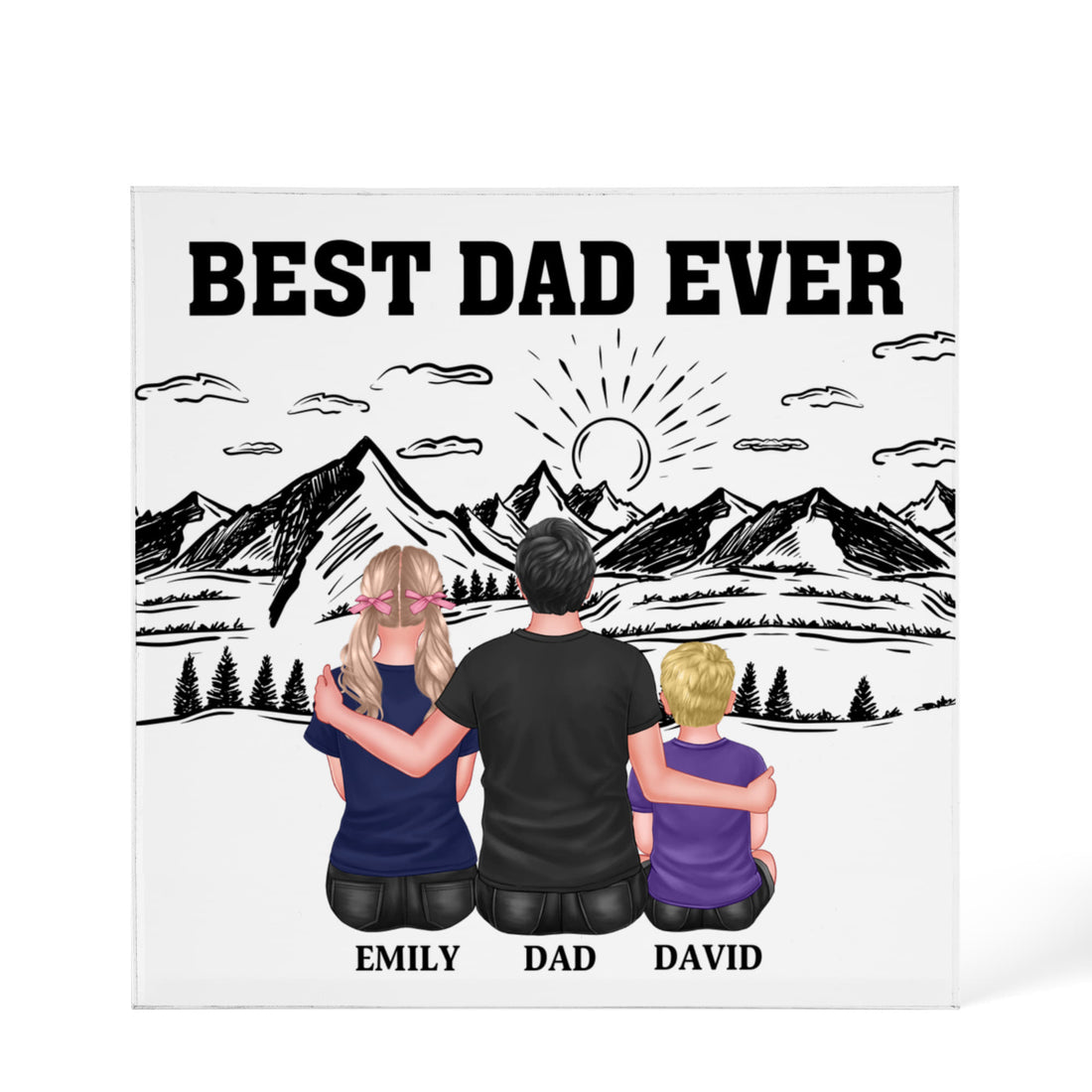 Custom dad appreciation plaque family keepsake