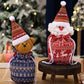 Christmas Knitted Gift Bags Set Apple Doll Elk Santa Bear Design Candy Storage Xmas Party Favors New Year Holiday Gifts