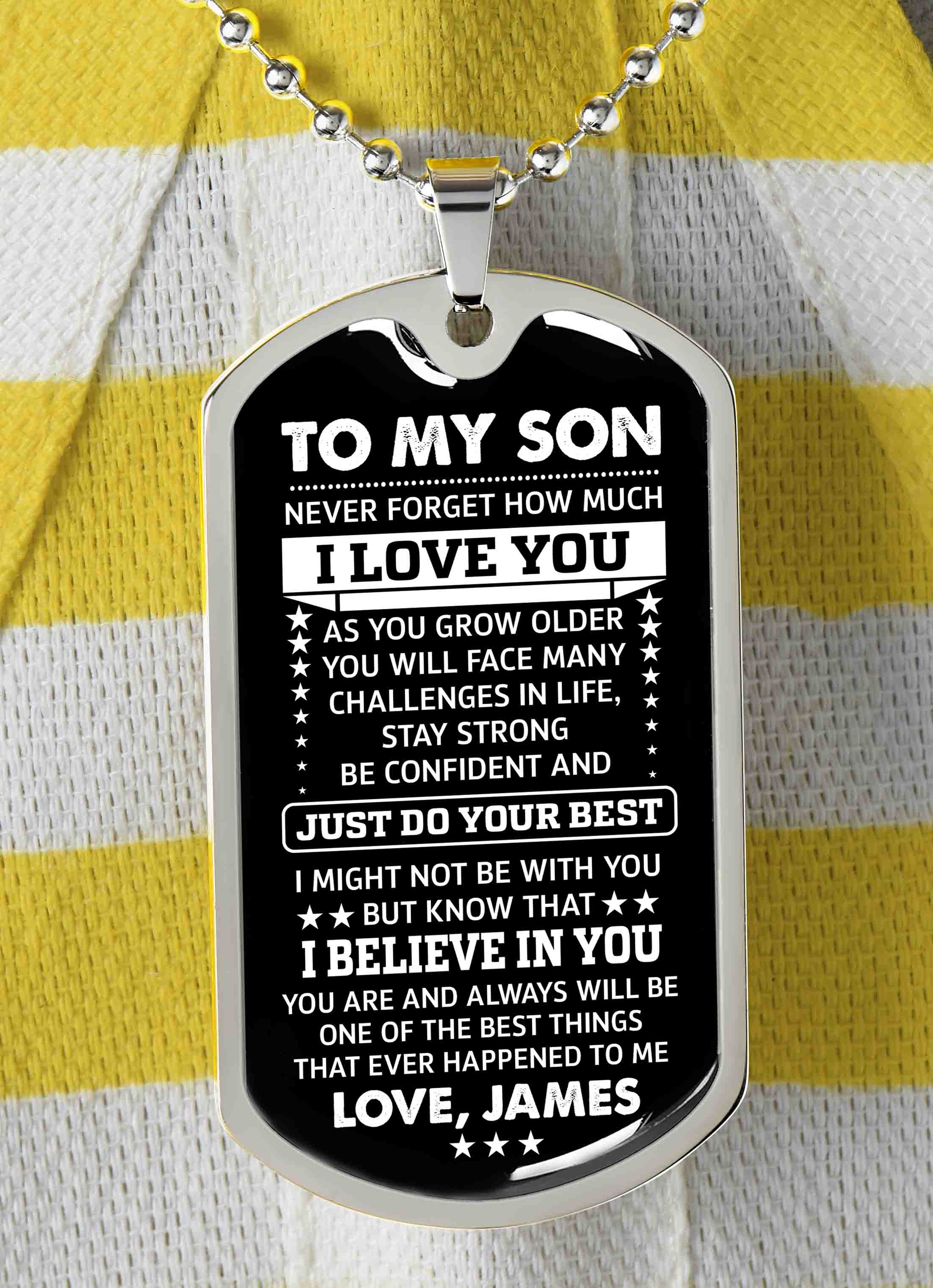 Dad necklace gift from son
