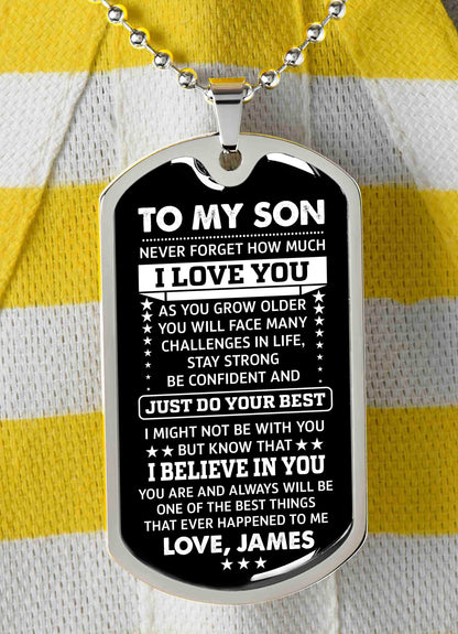 Dad necklace gift from son
