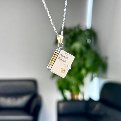 Book Necklace for Grandson/Granddaughter/Daughter/Son.Meaningful Jewelry of Love – Perfect Christmas Gift for Her/Heartfelt Black Friday Surprise
