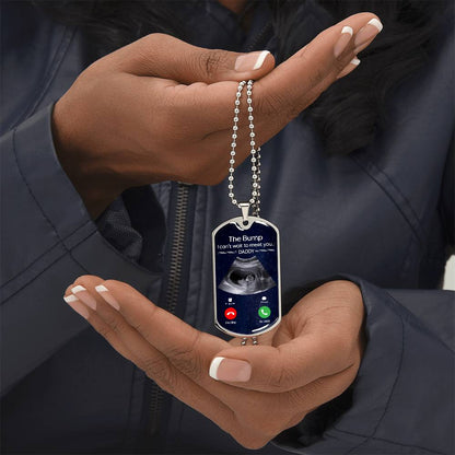 to my daddy ultrasound dog tag necklace pregnancy announcement