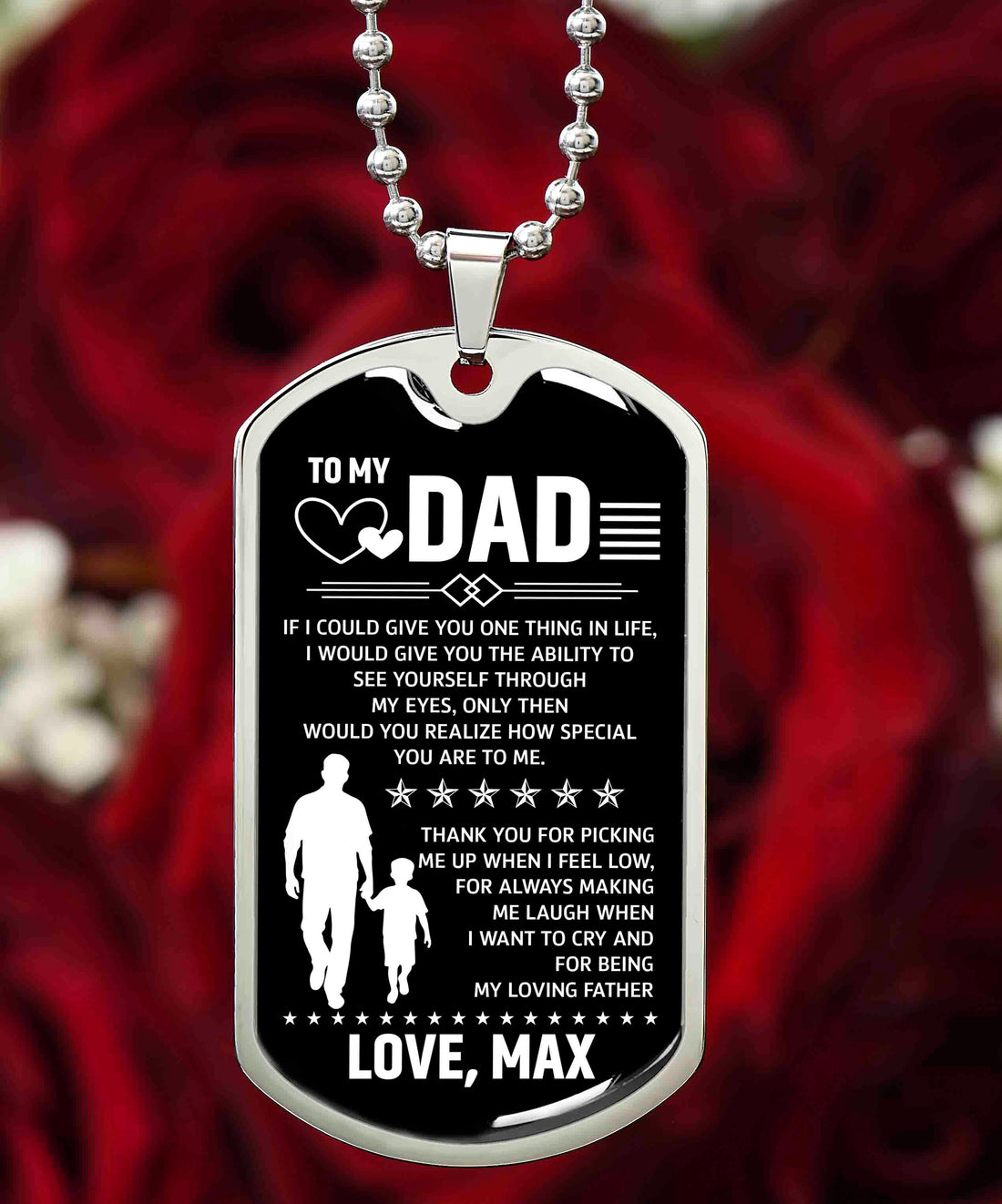 Father’s Day dog tag necklace
