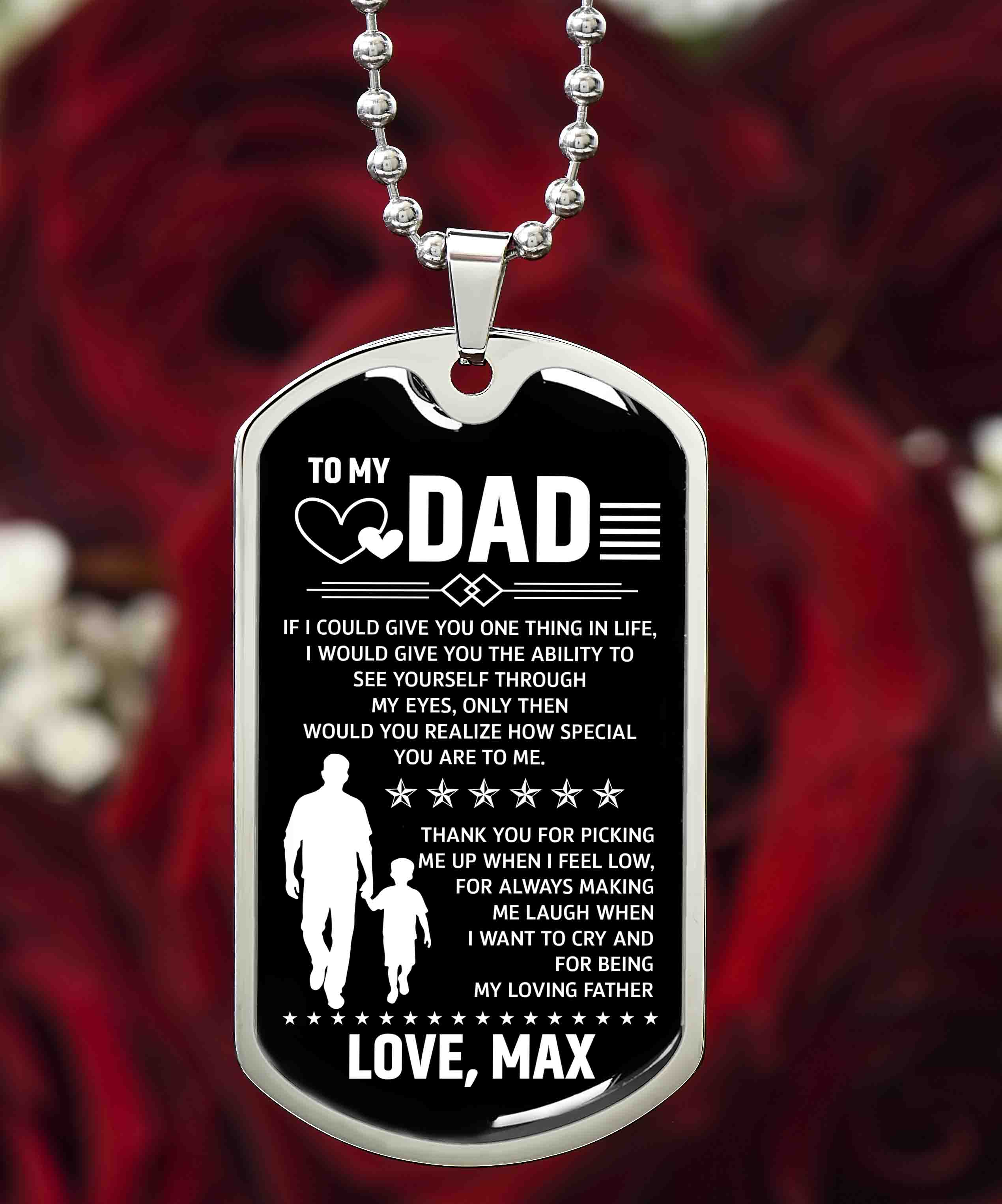 Father’s Day dog tag necklace
