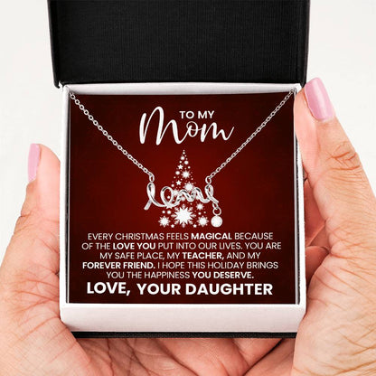 Love Necklace for Mom with Message Card