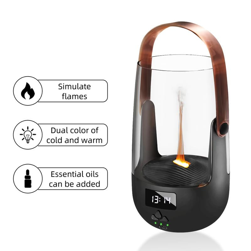 Transform Your Space with the Cozy Nights 200ML Vintage Flame Diffuser - Programmable Aromatherapy & Safety Auto-Off