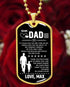 Personalized dad dog tag necklace
