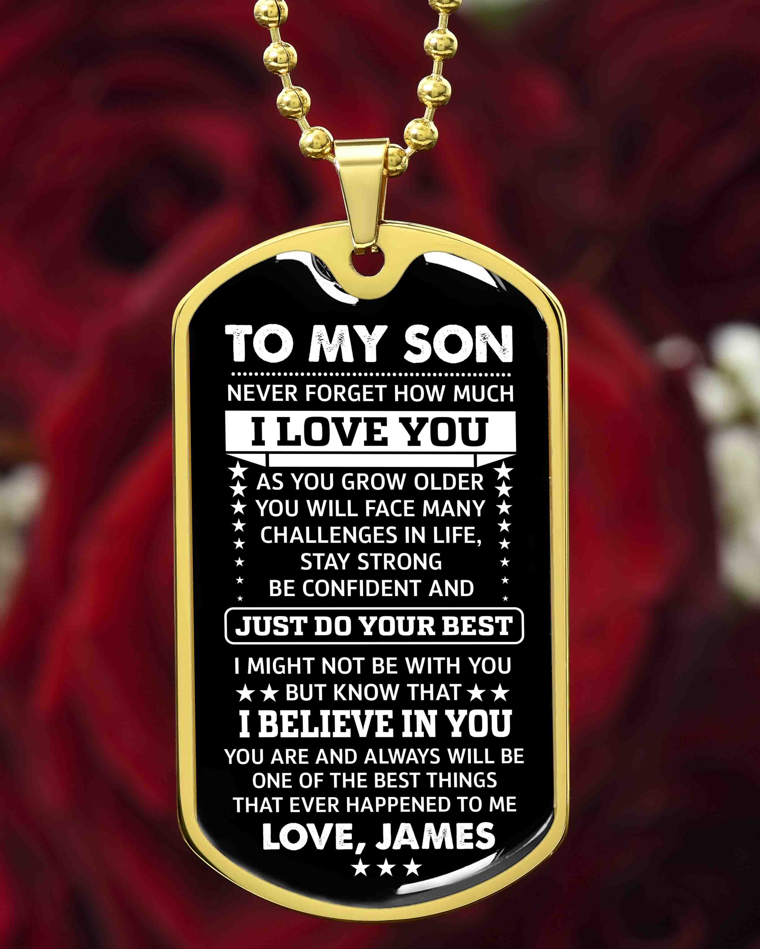 Dad necklace gift from son
