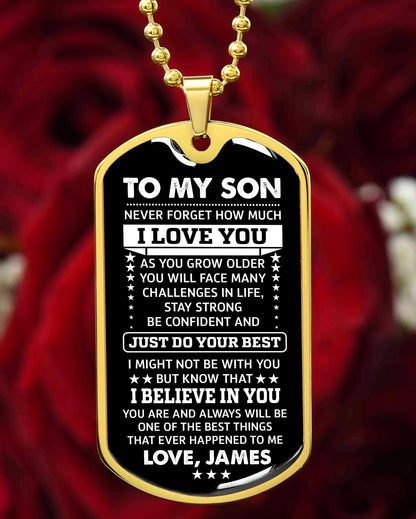 Dad necklace gift from son
