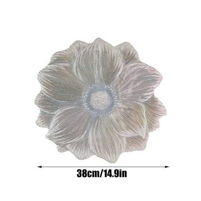 Lotus Shape Heat Resistant Washable Placemat Waterproof Oil-Proof Tableware Place Mat Kitchen Dinning Table Decorative Placemats