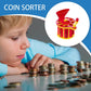 Coin Sorter Hand-Cranked Change Counter Lightweight Calculating Supplies Reusable Sorting Tool for Cash Register Bank Teller