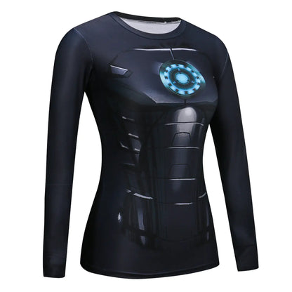 Fitness Apparel, Tight-Fitting Long Sleeve T-Shirt