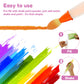 6Pcs Sidewalk Chalk Paint Brush Set Washable Soft with Foam Brush Head Kid Toys Kids Painting Brush Set Drawing Art Stationary