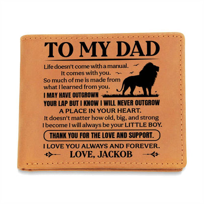 Personalized To My Dad Leather Wallet - Emotional Father&