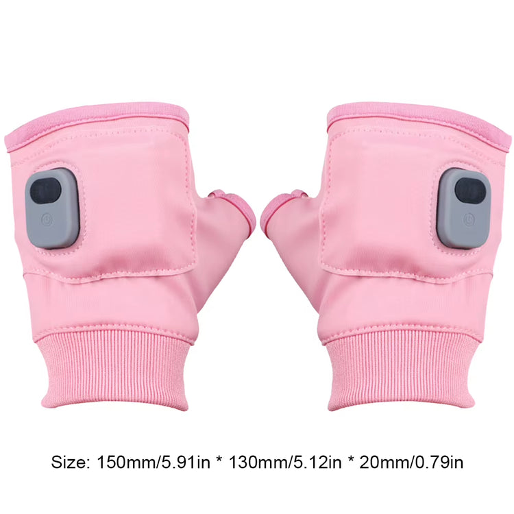 Electric Heating Gloves 360 Degree Heating Electric Heated Gloves Fingerless Touchscreen for Outdoor Hiking Cycling