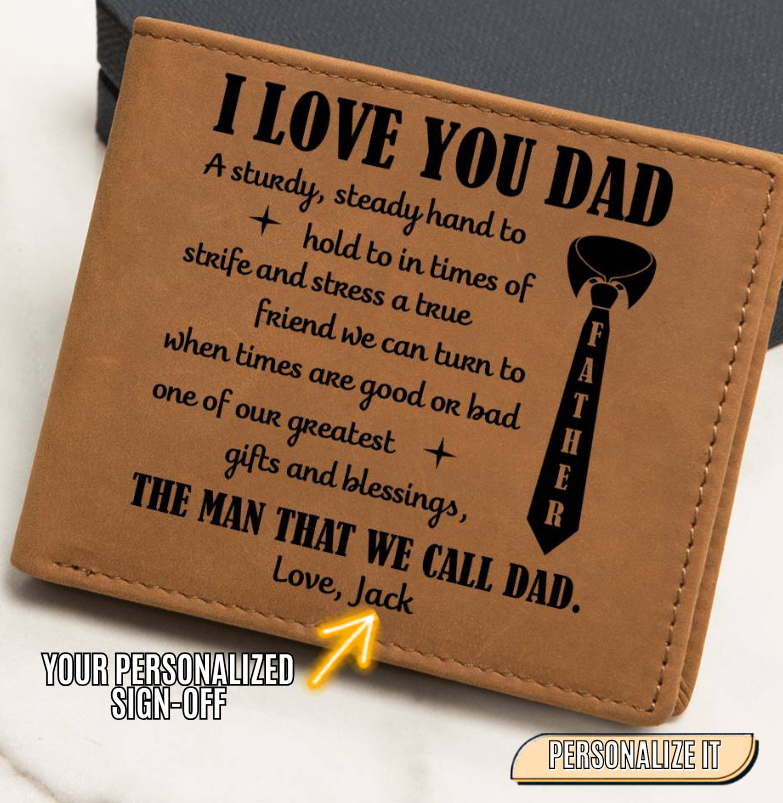 Father son keepsake wallet
