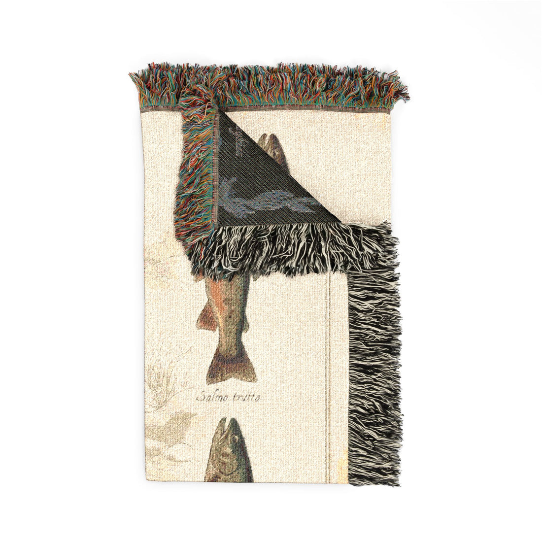 Rainbow Trout Pattern Woven Blanket