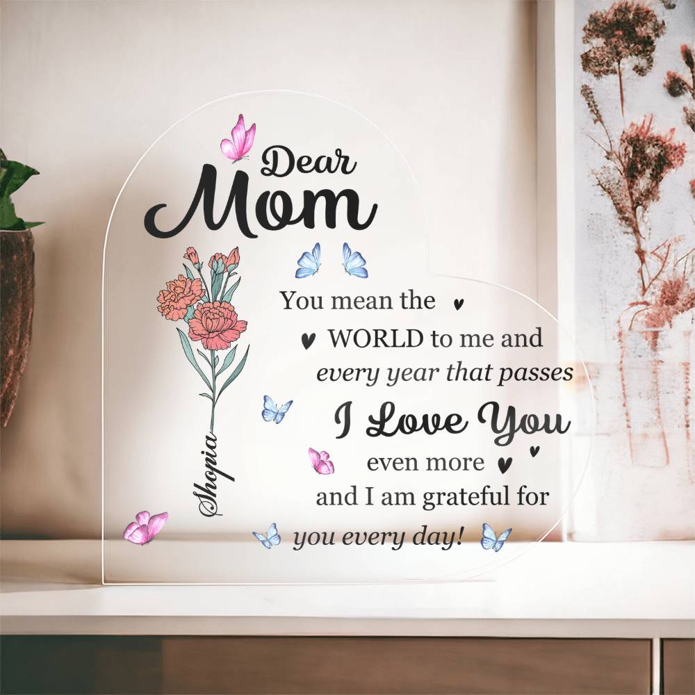 Sentimental Mom Keepsake Plaque
