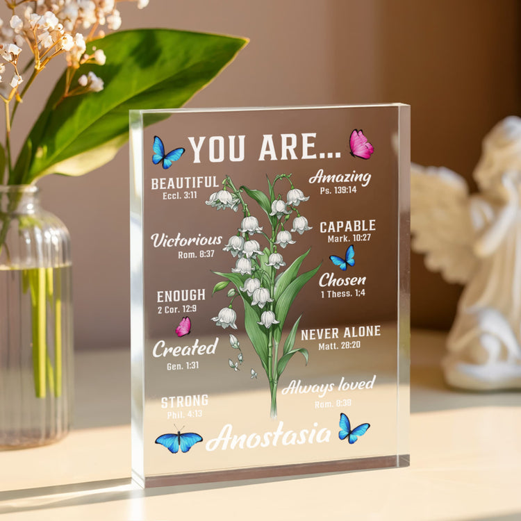 Custom Name Scripture Affirmation Gift for Women