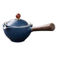 Ceramic Teapot Set - Single Serve with Wooden Handle