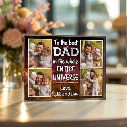 The Best Dad Times Personalized 1st Father’s Day Acrylic Plaque – Custom Photo &amp; Dear Daddy Message Gift