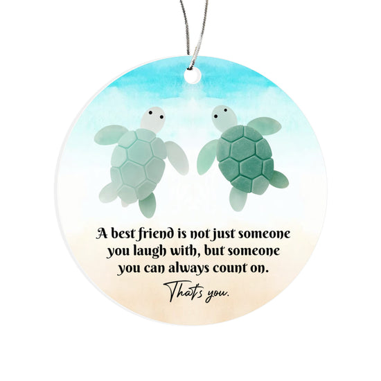 Best Friend Turtle Ornament – “You Can Always Count On” Friendship Gift