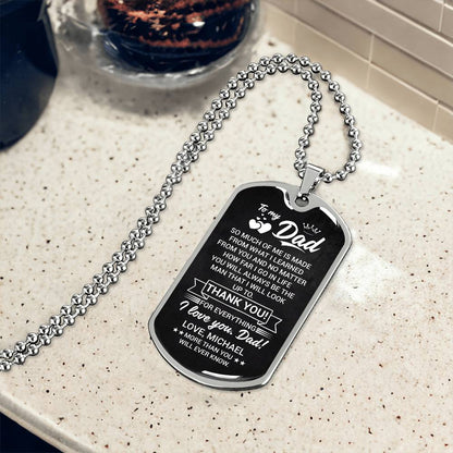 Personalized To My Dad Dog Tag Necklace - Emotional Father&