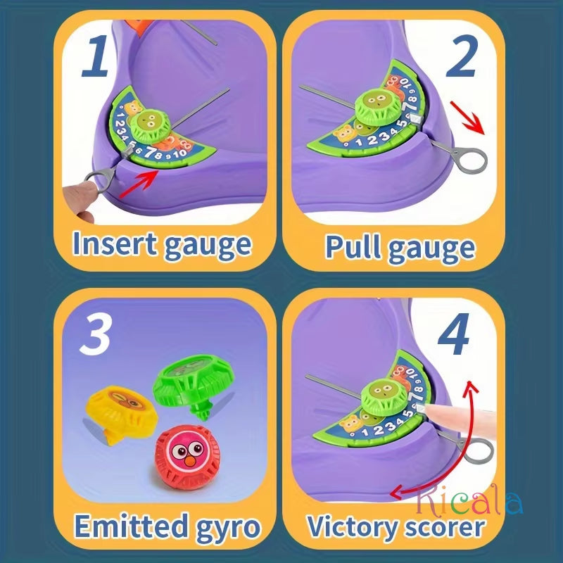 Gyro Big Battle Pull Combat Plate Multi-Player Battle Children Table Interactive Set Gyro Play Puzzle Game Toys
