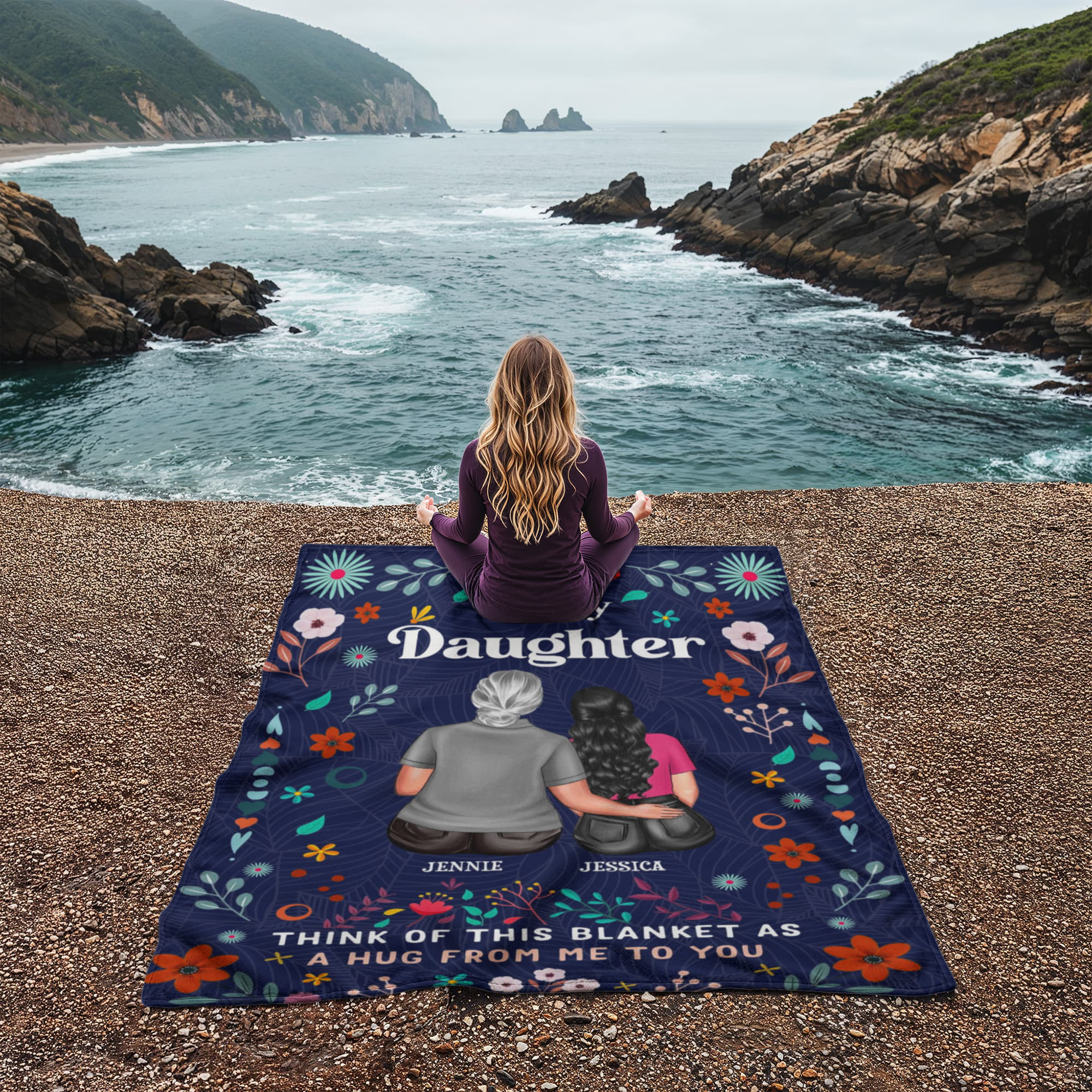 To My Daughter Personalized Blanket
