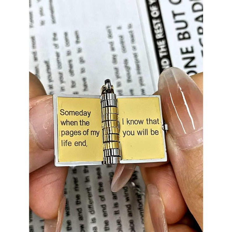 Book Necklace for Grandson/Granddaughter/Daughter/Son.Meaningful Jewelry of Love – Perfect Christmas Gift for Her/Heartfelt Black Friday Surprise