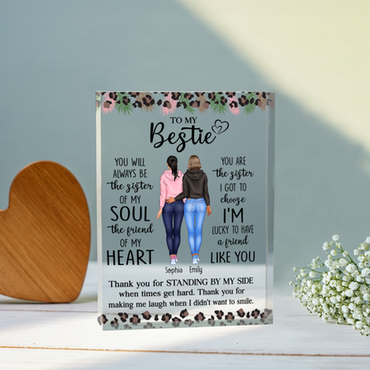 Friendship love plaque gift for best friend