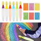 6Pcs Sidewalk Chalk Paint Brush Set Washable Soft with Foam Brush Head Kid Toys Kids Painting Brush Set Drawing Art Stationary