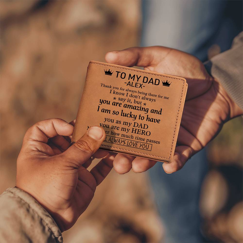 Personalized To My Dad Leather Wallet - Emotional Father&