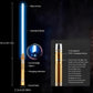 15-Color 2-In-1 Rechargeble Light Saber with Smooth Swing - Glow Light up Toy Motion Control RGB Lightsaber with Sounds, Ultimate Halloween & Christmas Gift