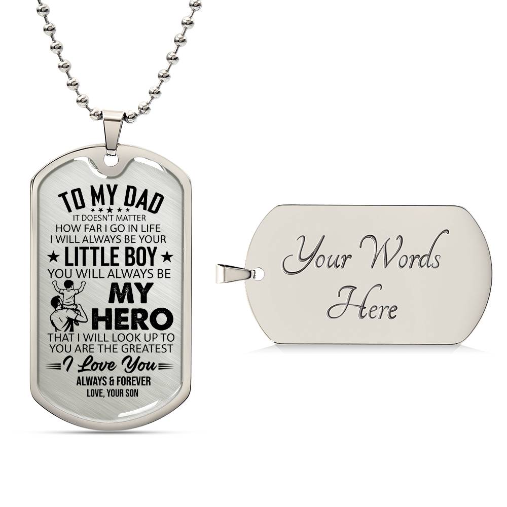 Dog Tag Necklace with Engraving