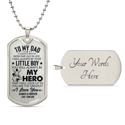 Dog Tag Necklace with Engraving